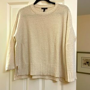 Comfy nubby cream sweater-Eileen Fisher